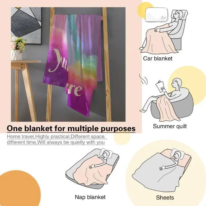 Personalized Unicorn Blanket: Pink T21 Awareness Fleece Throw - Dream Dragons