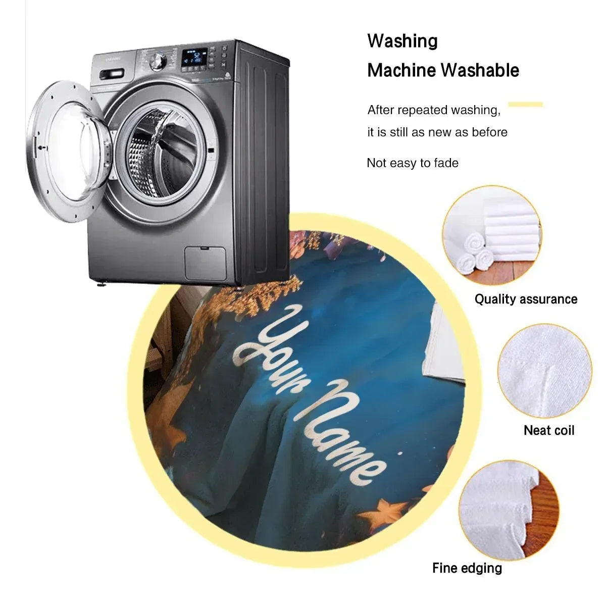 Personalized Teddy Bear Plush Blanket: Soft Flannel Fleece, Autumn Leaves, Custom Name Gift - Dream Dragons