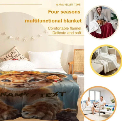 Customizable Lion King Baby Blanket: Simba Cub Keepsake Throw, Flannel Fleece Name Gift - Dream Dragons