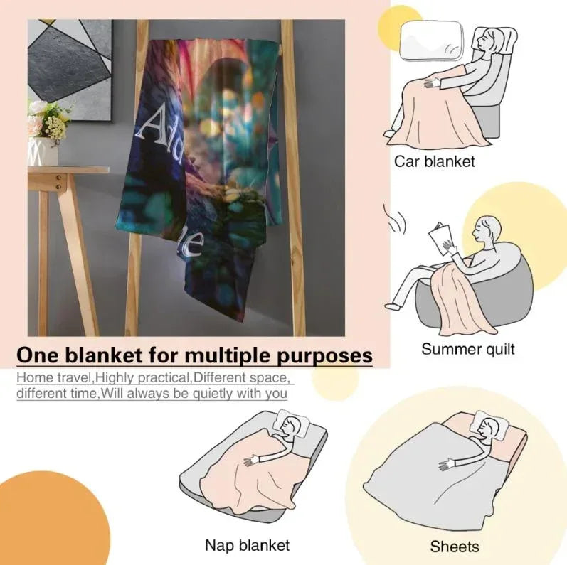 Personalized Dragon Blanket: Magical Flannel Fleece Throw, Super Soft Name Gift - Dream Dragons