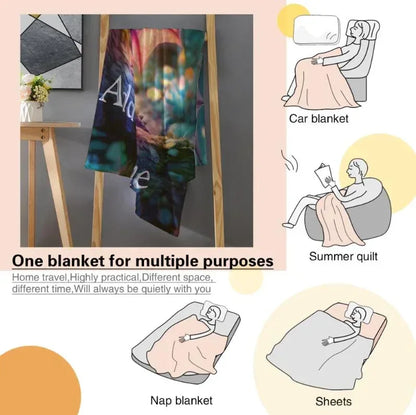 Personalized Dragon Blanket: Magical Flannel Fleece Throw, Super Soft Name Gift - Dream Dragons