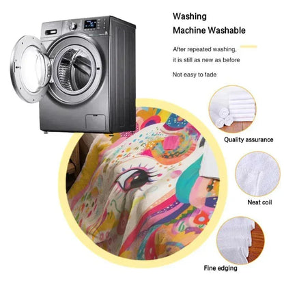 Personalized Unicorn Blanket with Name - Dreamy Soft Fleece Throw for Kids and Adults - Dream Dragons