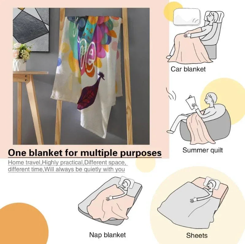 Personalized Dragon Blanket: Vibrant Fantasy Flannel Fleece Throw, New year Dragon - Dream Dragons