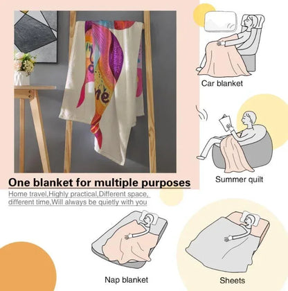 Personalized Butterfly Blanket: Vibrant Flannel Fleece Throw, Colourful Custom Name Gift - Dream Dragons