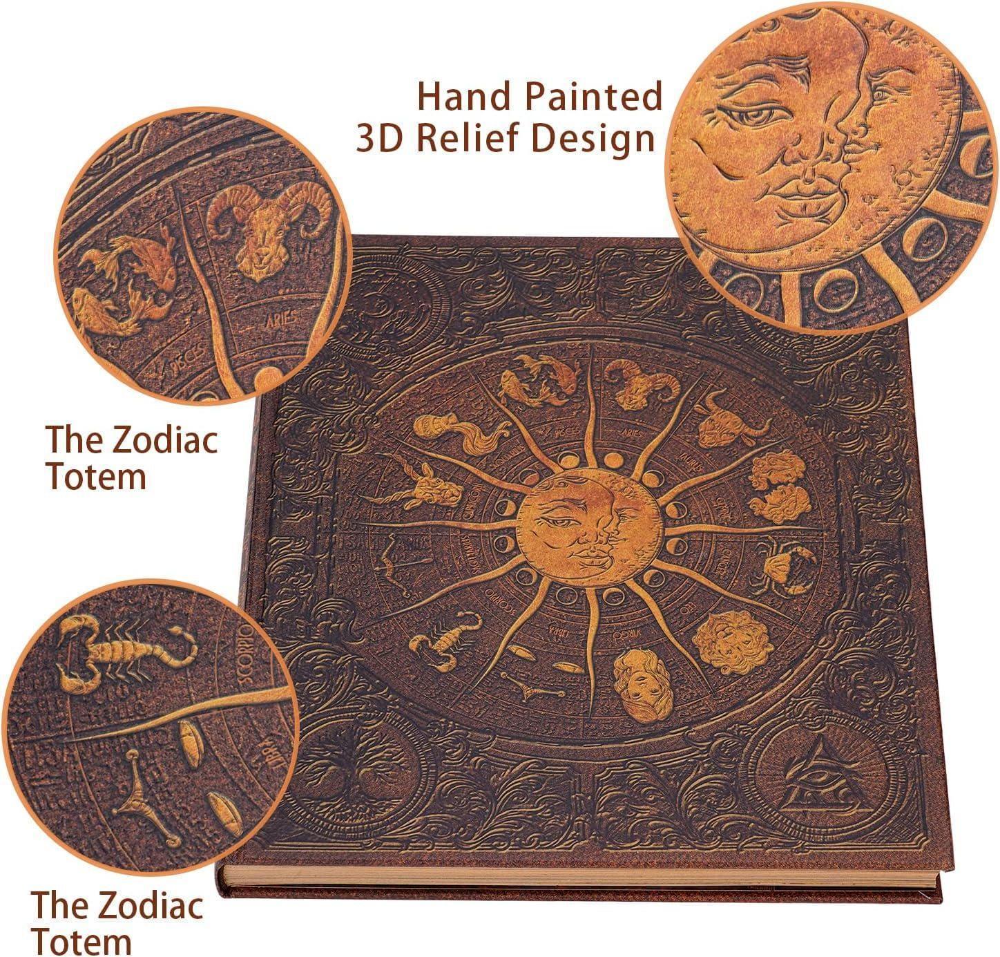 Zodiac Scrapbook Album: Retro Adventure Memory Book, Photo Memory Journal, Keepsake Diary - Dream Dragons