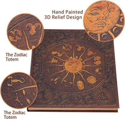 Zodiac Scrapbook Album: Retro Adventure Memory Book, Photo Memory Journal, Keepsake Diary - Dream Dragons