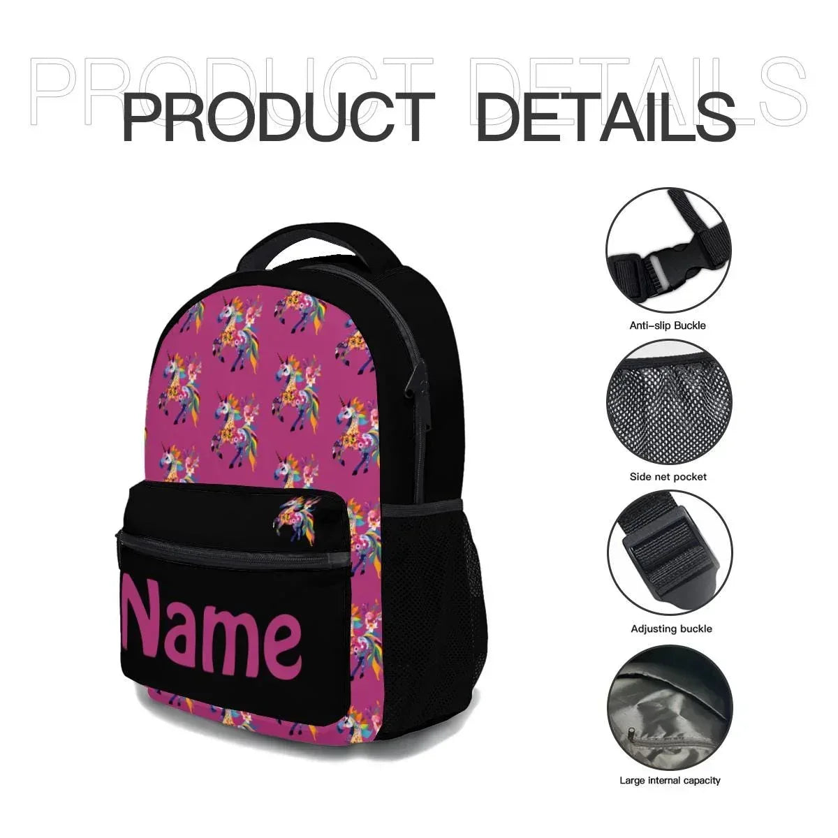 Personalized Kids School Set: Backpack, Lunch Tote & Pen Pouch, Name Gift - Dream Dragons