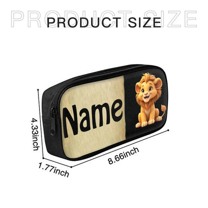 Personalized Lion Kids School Set: Backpack, Lunch Tote & Pen Pouch, Name Gift - Dream Dragons