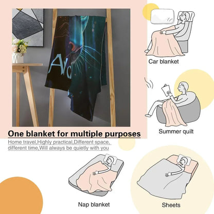 Personalized Black Panther Blanket: Cosmic Starry Night Soft Throw, Soft Flannel Fleece - Dream Dragons