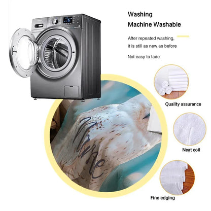 Personalized Wizard Owl Blanket – Magical Flannel Fleece Throw, Name Gift - Dream Dragons