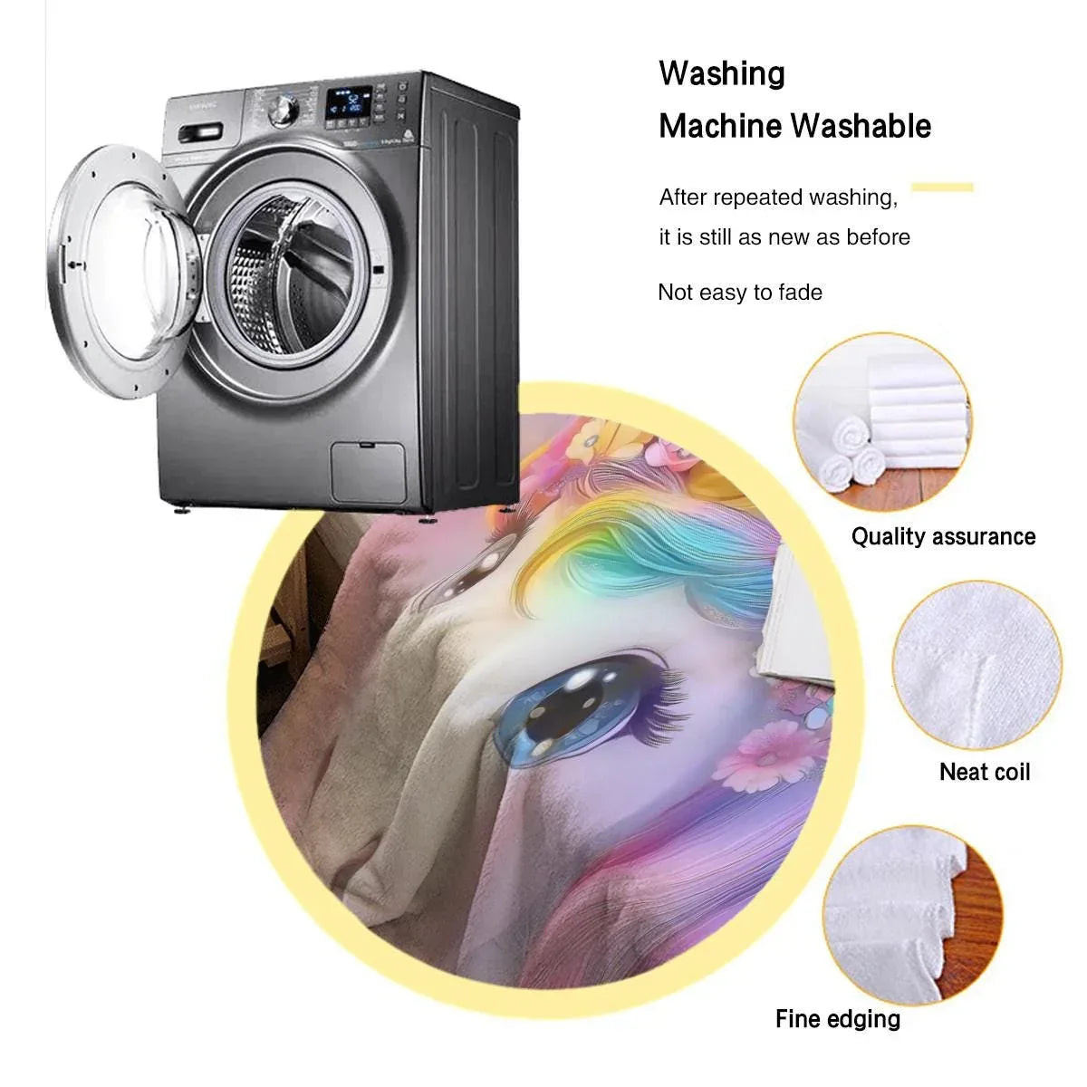 Personalized Unicorn Blanket: Rainbow Pink White Bedroom - Soft Flannel Fleece Throw, Name Gift - Dream Dragons