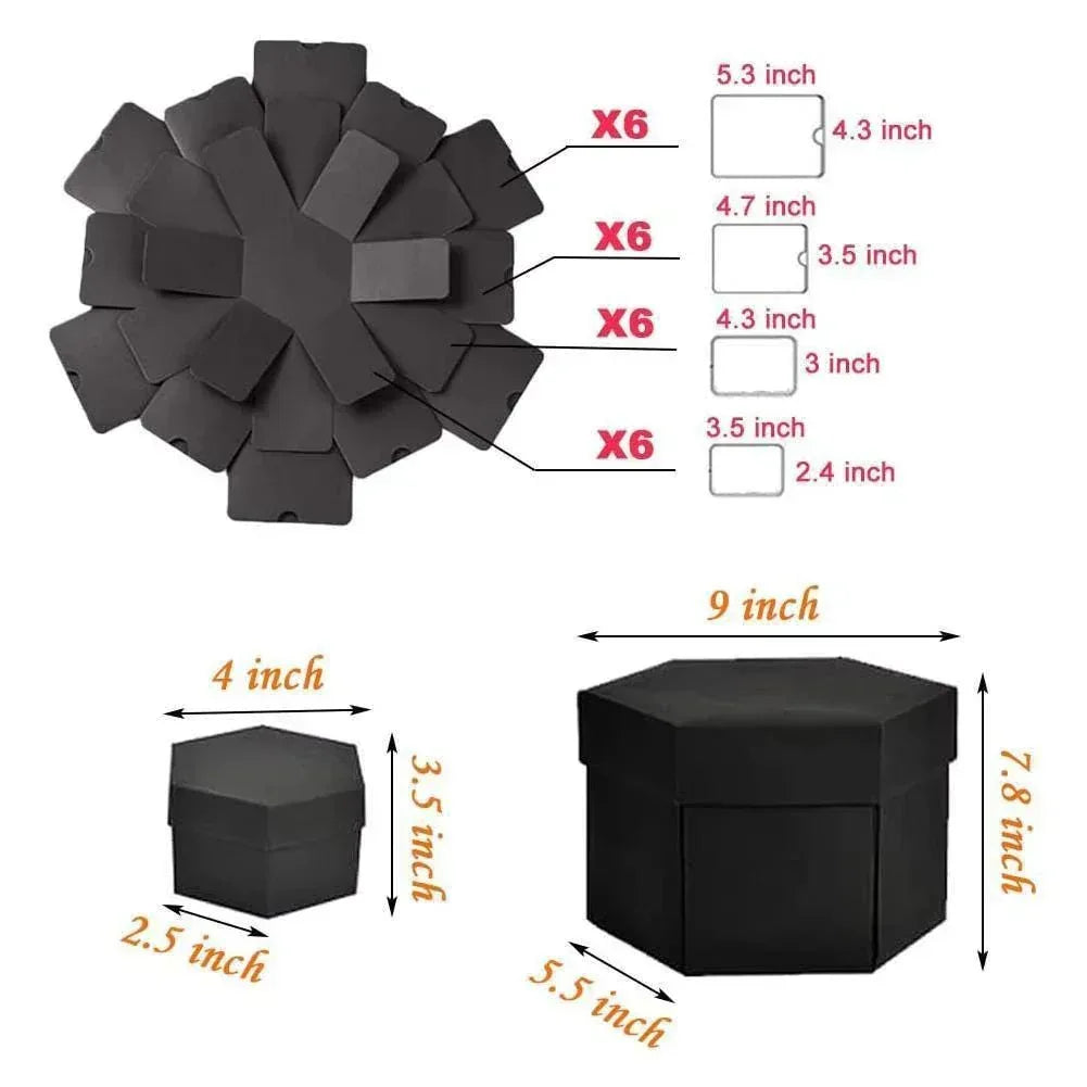 Photo Gift Explosion Surprise Box: Personalized Pop-Up Memory Keepsake, DIY Scrapbooking Album - Dream Dragons