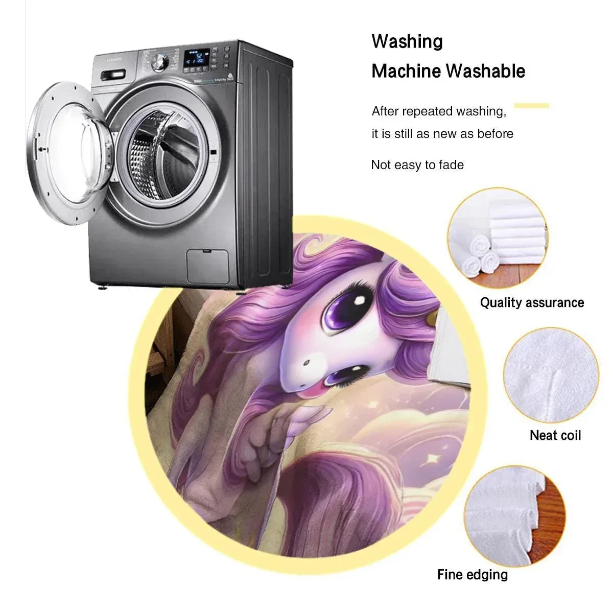 Personalized Unicorn Blanket: Enchanted Purple Fantasy Throw, Flannel Fleece Name Gift - Dream Dragons