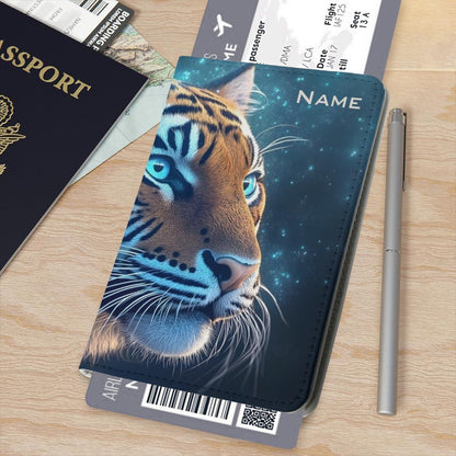 Personalized Tiger Passport Holder: Jungle Animal Design, Travel Gift, Holiday - Dream Dragons