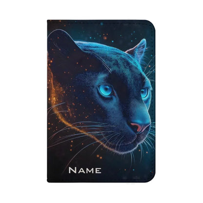 Personalized Celestial Panther Passport Holder: Cosmic Jungle Travel Wallet, Holiday - Dream Dragons
