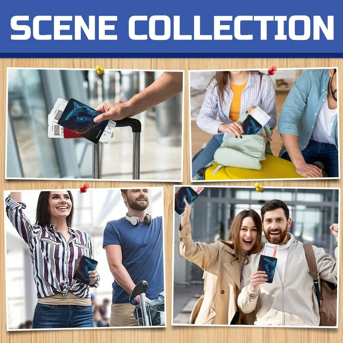 Personalized Celestial Panther Passport Holder: Cosmic Jungle Travel Wallet, Holiday - Dream Dragons