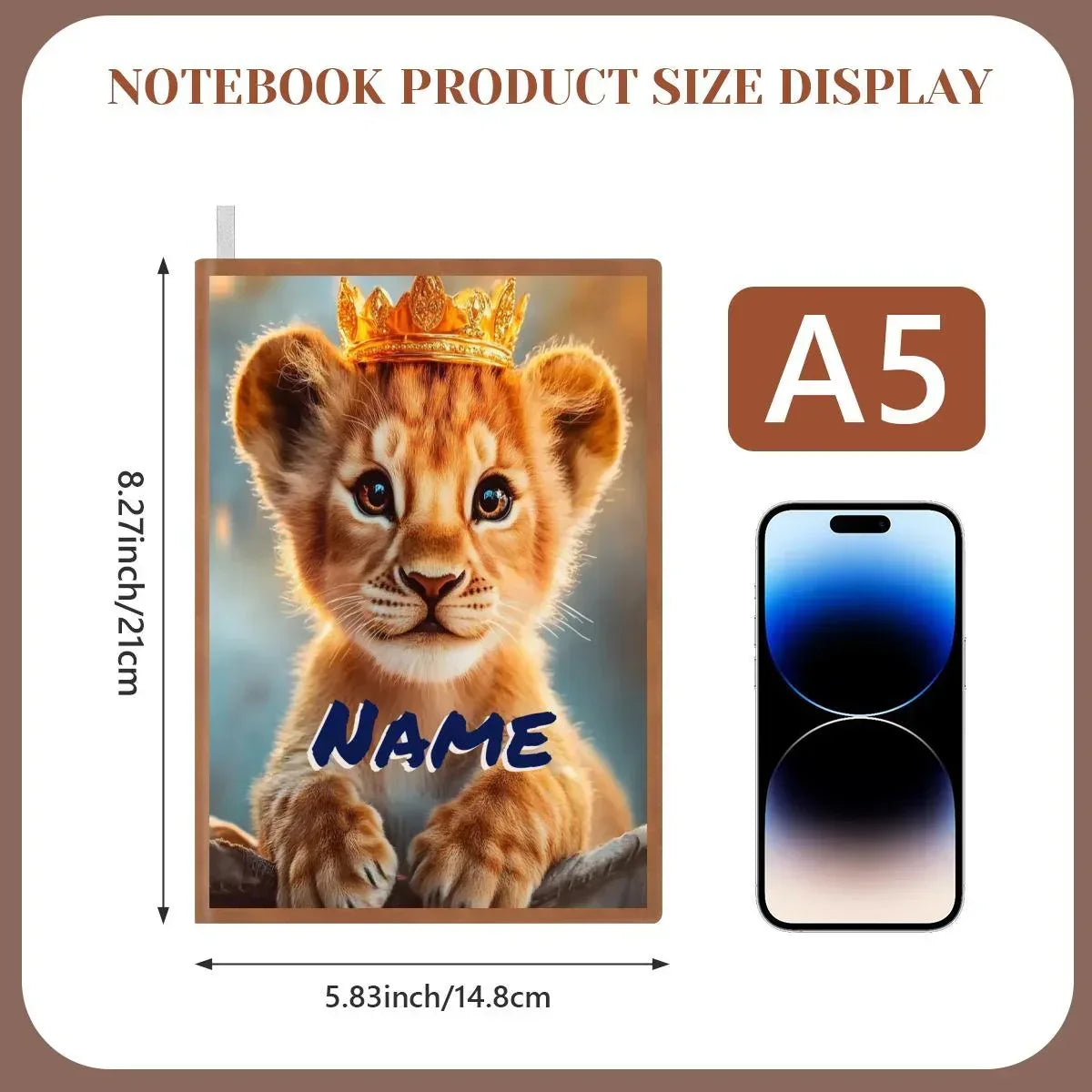 Personalized Lion Cub Notebook: Jungle Safari A5 Journal, Diary Keepsake for Writers - Dream Dragons