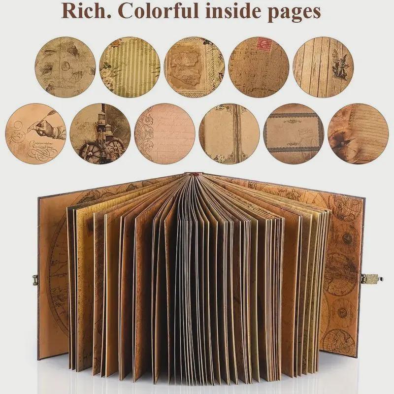 Our Adventure Book: Vintage Kraft Paper Scrapbook Album - Dream Dragons