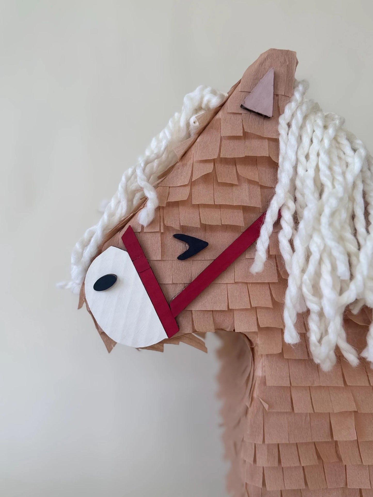 🐴 Birthday Horse Piñata – Handmade 22” Party Decoration with String Mane & Candy Holder