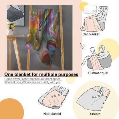 Personalized Unicorn & Dragon Blanket: Magical Fantasy Flannel Fleece Throw, Super Soft Kids Gift - Dream Dragons