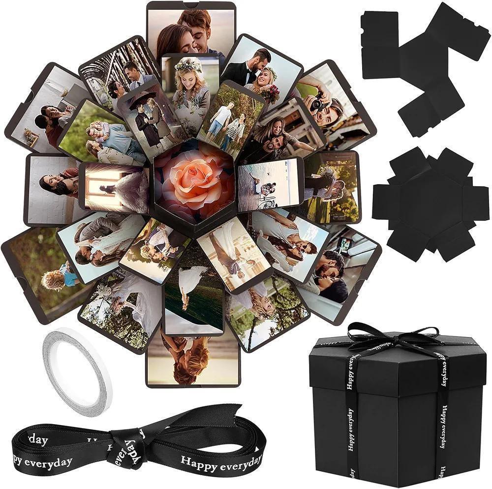 Photo Gift Explosion Surprise Box: Personalized Pop-Up Memory Keepsake, DIY Scrapbooking Album - Dream Dragons