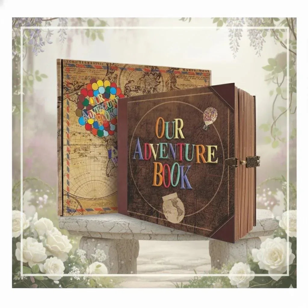 Our Adventure Book: Vintage Kraft Paper Scrapbook Album - Dream Dragons