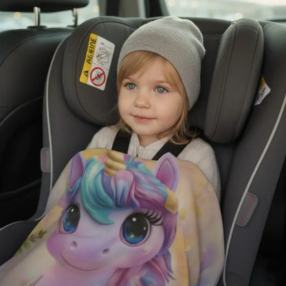 Personalized Unicorn Blanket: Soft Flannel Fleece Throw, Magical Name Gift - Dream Dragons