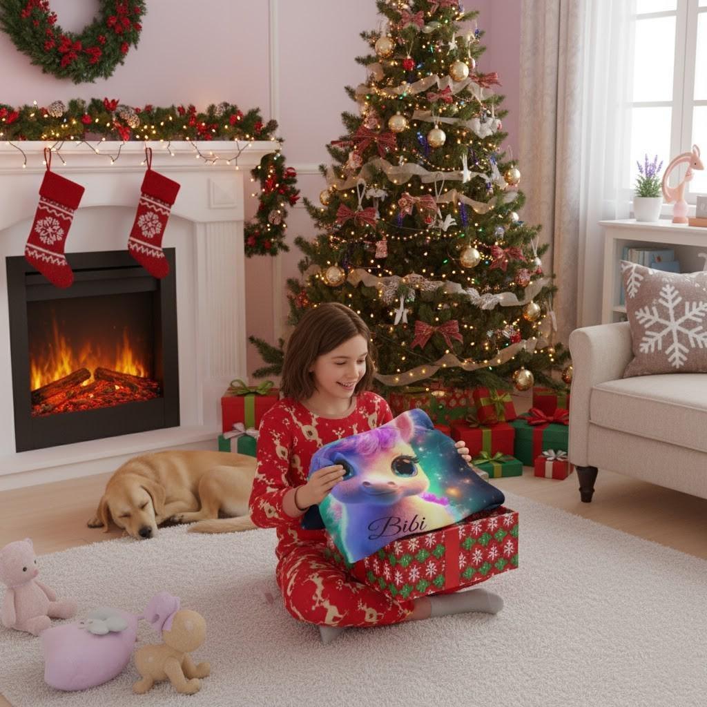 Personalized Cosmic Unicorn Blanket: Magical Galaxy Flannel Fleece Throw, Super Soft - Dream Dragons