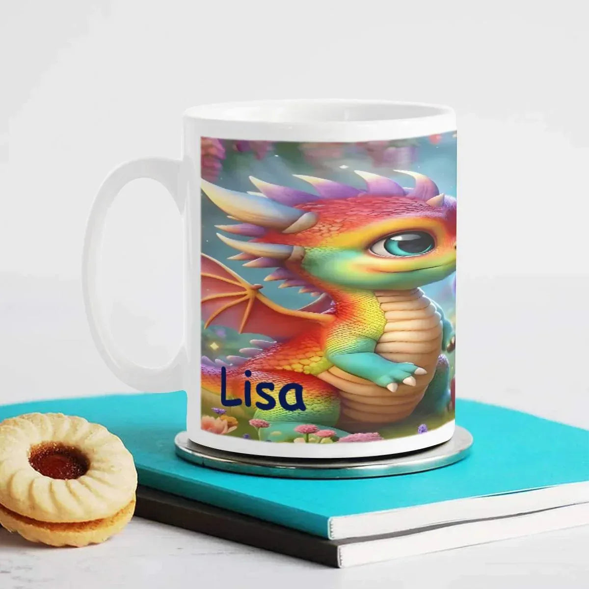 Personalized Unicorn Dragon Coffee Mug, Tea Cup: Hot Chocolate Gift for Fantasy Lovers - Dream Dragons