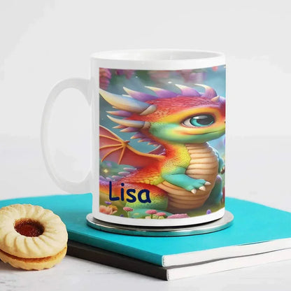 Personalized Unicorn Dragon Coffee Mug, Tea Cup: Hot Chocolate Gift for Fantasy Lovers - Dream Dragons
