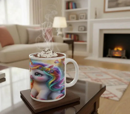 Personalized Unicorn Dragon Coffee Mug, Tea Cup: Hot Chocolate Gift for Fantasy Lovers - Dream Dragons