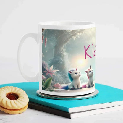Personalized Unicorn Coffee Mug, Tea Cup: Hot Chocolate Gift for Fantasy Lovers, Name Gift - Dream Dragons