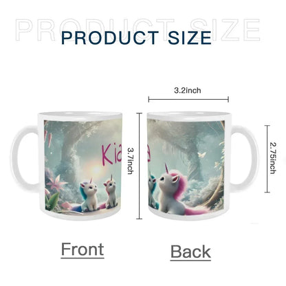 Personalized Unicorn Coffee Mug, Tea Cup: Hot Chocolate Gift for Fantasy Lovers, Name Gift - Dream Dragons
