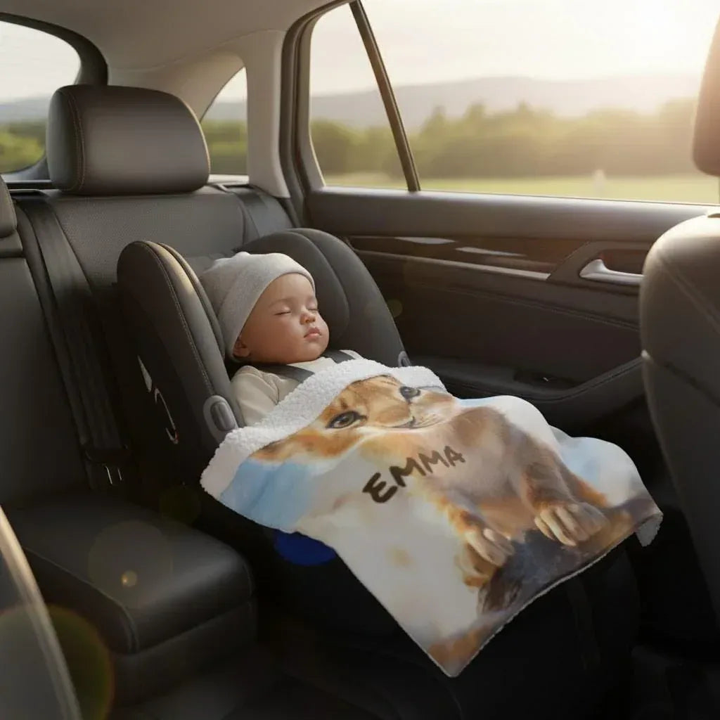 Personalized Baby Lion King Blanket: Soft Flannel Throw, Custom Name Gift - Dream Dragons