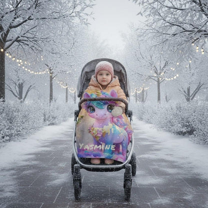 Personalized Unicorn Blanket: Soft Flannel Fleece Throw, Magical Name Gift - Dream Dragons