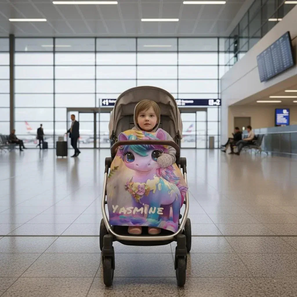 Personalized Unicorn Blanket: Soft Flannel Fleece Throw, Magical Name Gift - Dream Dragons