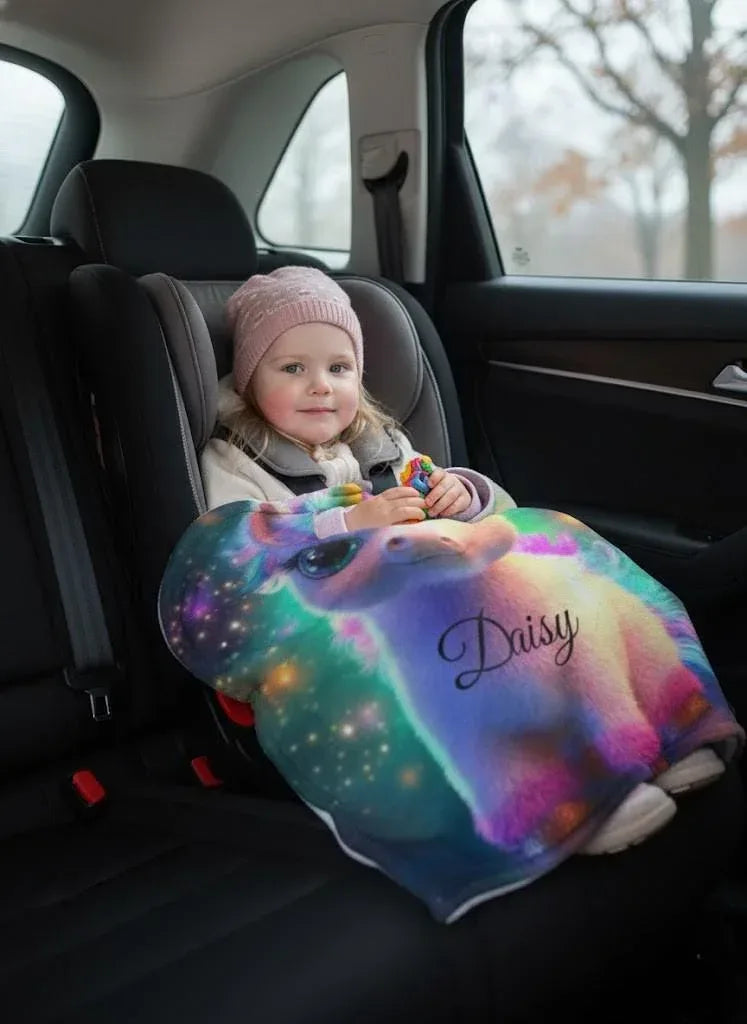 Personalized Cosmic Unicorn Blanket: Magical Galaxy Flannel Fleece Throw, Super Soft - Dream Dragons