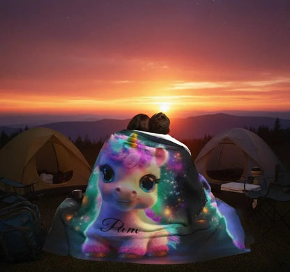 Personalized Cosmic Unicorn Blanket: Magical Galaxy Flannel Fleece Throw, Super Soft - Dream Dragons