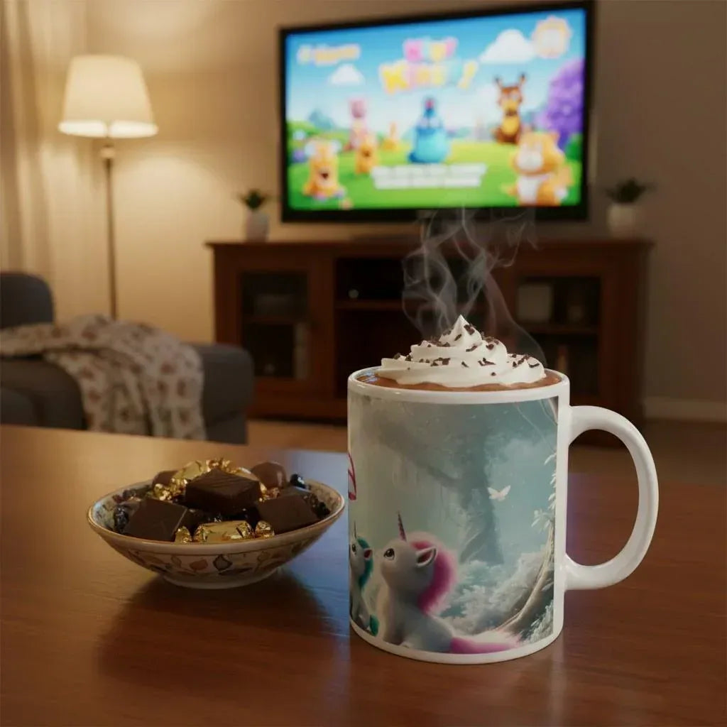 Personalized Unicorn Coffee Mug, Tea Cup: Hot Chocolate Gift for Fantasy Lovers, Name Gift - Dream Dragons