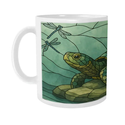 Stained Glass Sea Turtle Mug: Ocean Home Decor, Hot Chocolate, Coffee Mug, Tea Cup - Dream Dragons