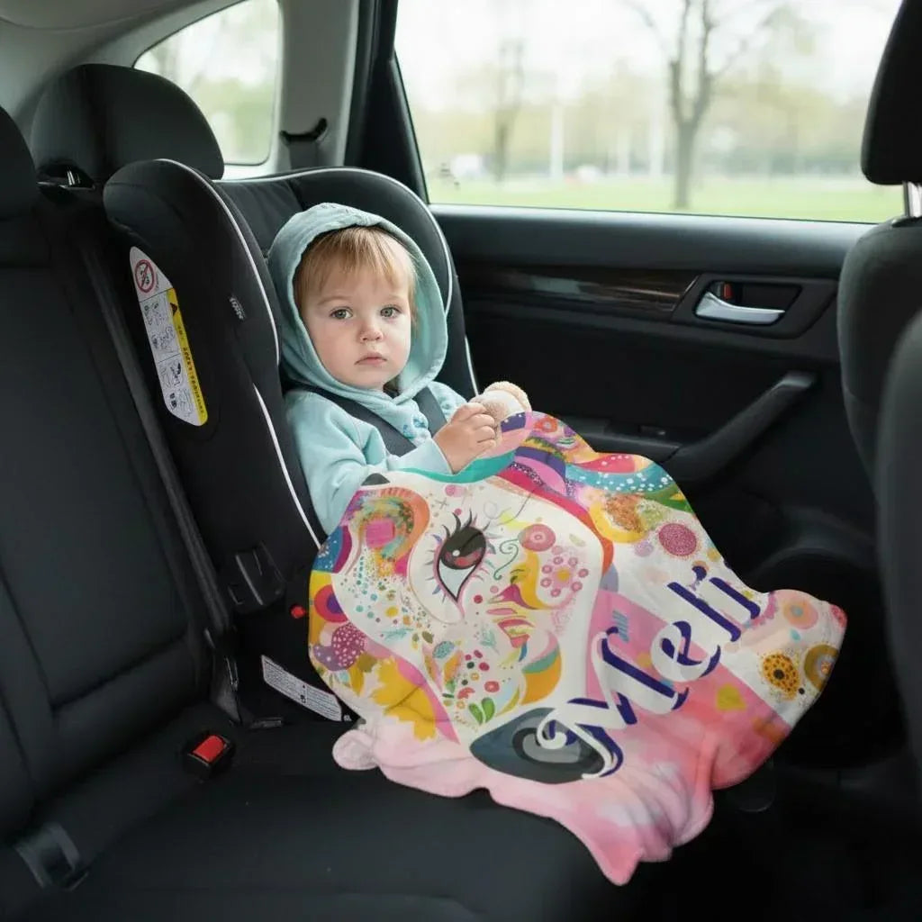 Personalized Unicorn Blanket with Name - Dreamy Soft Fleece Throw for Kids and Adults - Dream Dragons