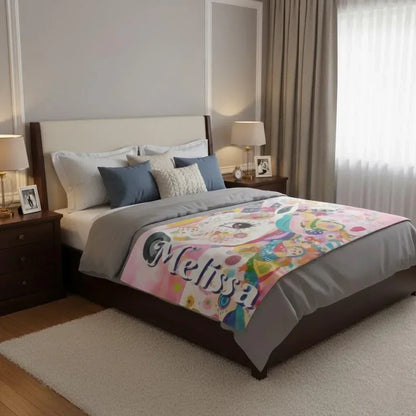 Personalized Unicorn Blanket with Name - Dreamy Soft Fleece Throw for Kids and Adults - Dream Dragons