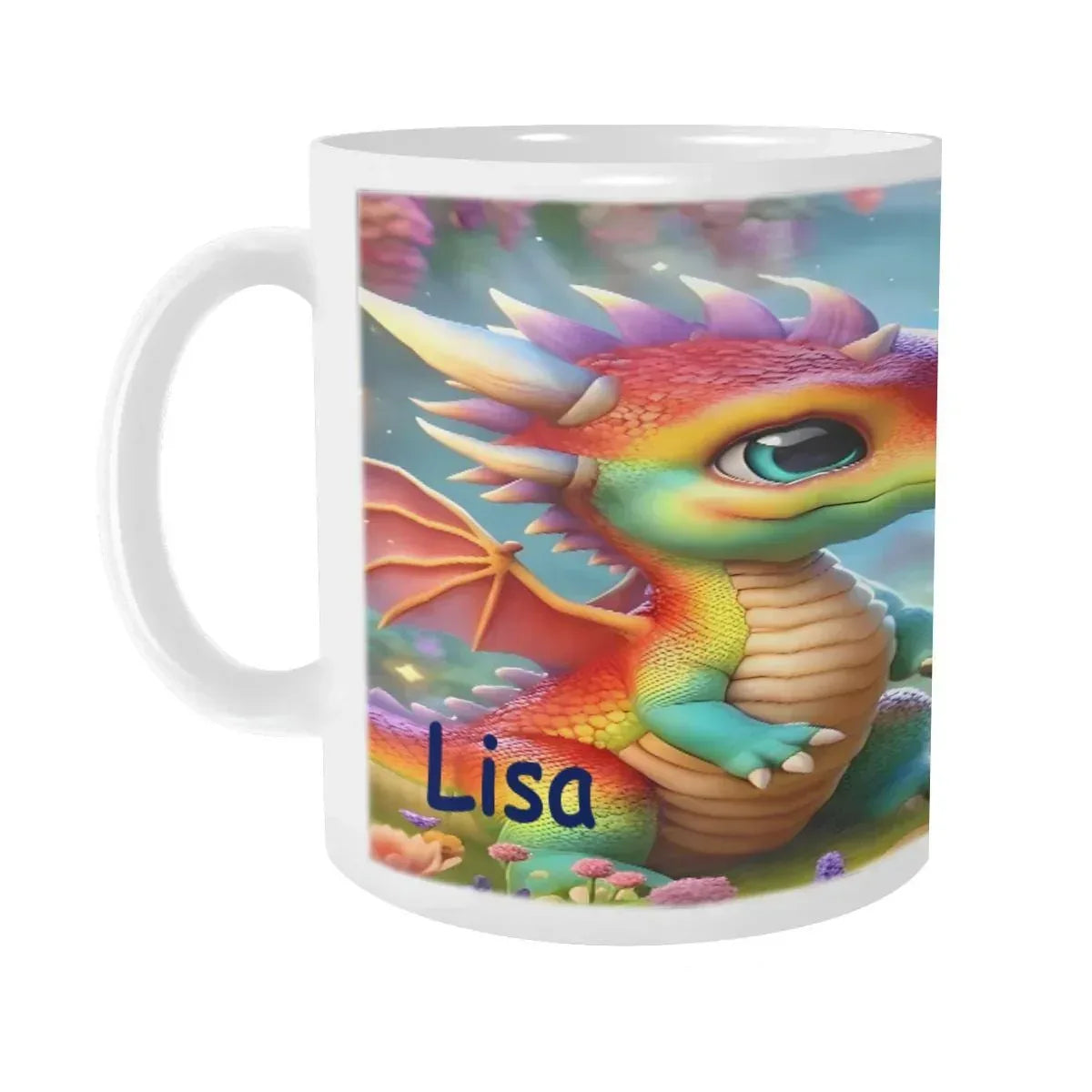 Personalized Unicorn Dragon Coffee Mug, Tea Cup: Hot Chocolate Gift for Fantasy Lovers - Dream Dragons