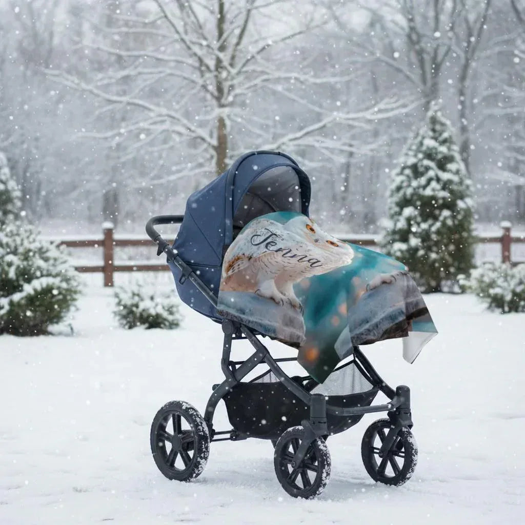 Personalized Wizard Owl Blanket – Magical Flannel Fleece Throw, Name Gift - Dream Dragons