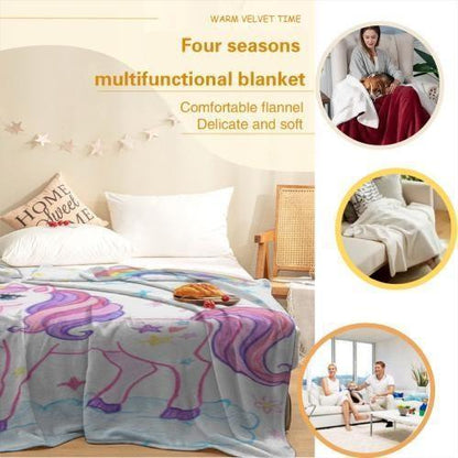 Personalized Picture Photo Blanket: Enchanted Kids Fantasy Fleece Throw - Dream Dragons