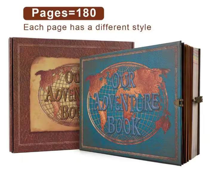Our Adventure Book Scrapbook Album | Vintage Travel Journal, Anniversary Keepsake