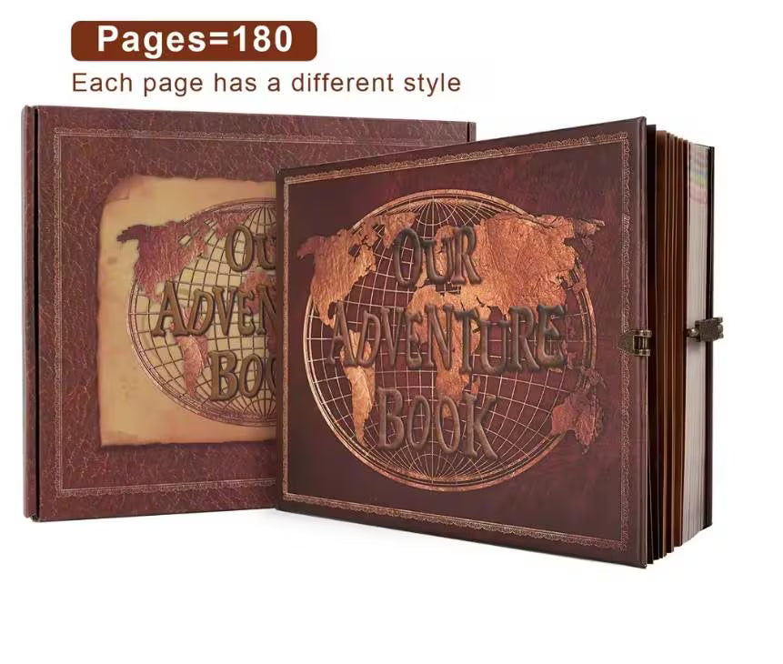 Our Adventure Book Scrapbook Album | Vintage Travel Journal, Anniversary Keepsake
