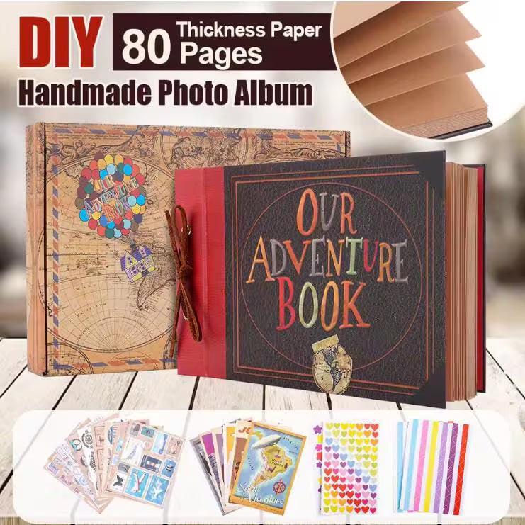 Our Adventure Book Scrapbook Album | Vintage Travel Journal, Anniversary Keepsake