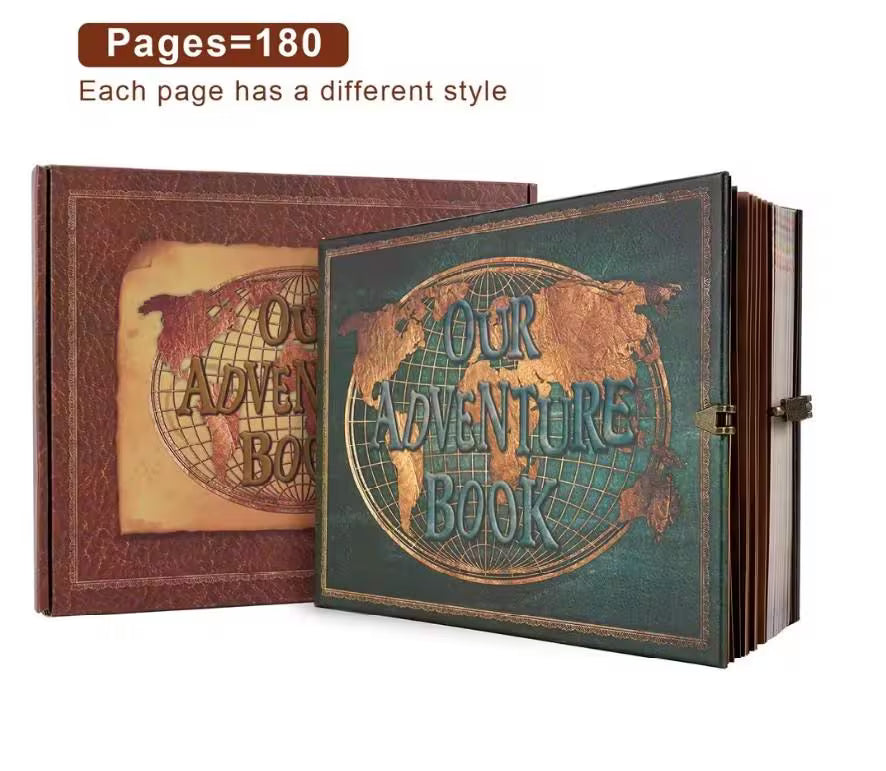 Our Adventure Book Scrapbook Album | Vintage Travel Journal, Anniversary Keepsake
