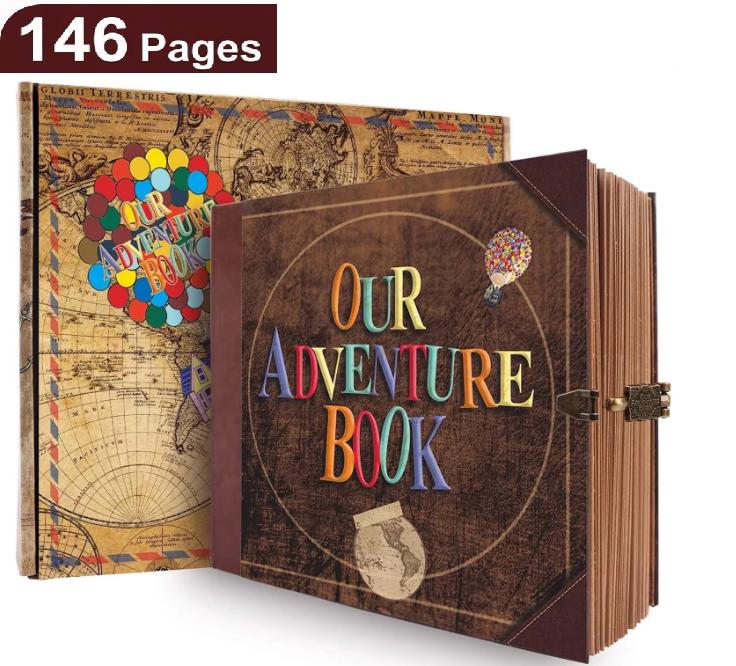 Our Adventure Book Scrapbook Album | Vintage Travel Journal, Anniversary Keepsake